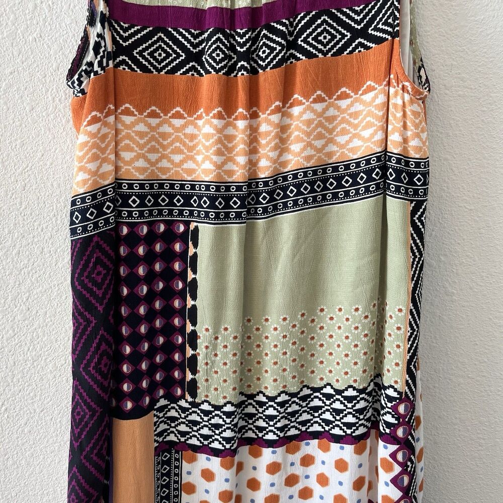 ANTHROPOLOGIE Women's Everyway Shirt Dress Size 2P Patchwork Boho Colorful Artsy - Picture 10 of 16